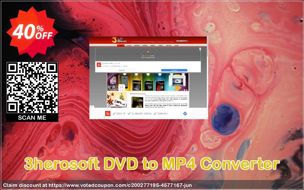 3herosoft DVD to MP4 Converter Coupon, discount 3herosoft DVD to MP4 Converter Excellent discount code 2024. Promotion: Excellent discount code of 3herosoft DVD to MP4 Converter 2024