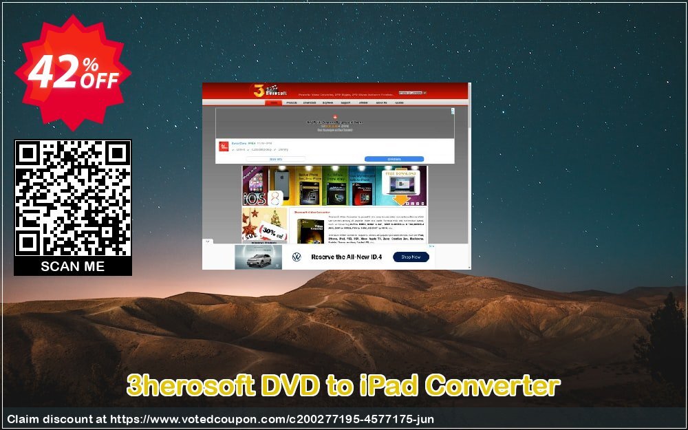 3herosoft DVD to iPad Converter Coupon Code Jun 2024, 42% OFF - VotedCoupon