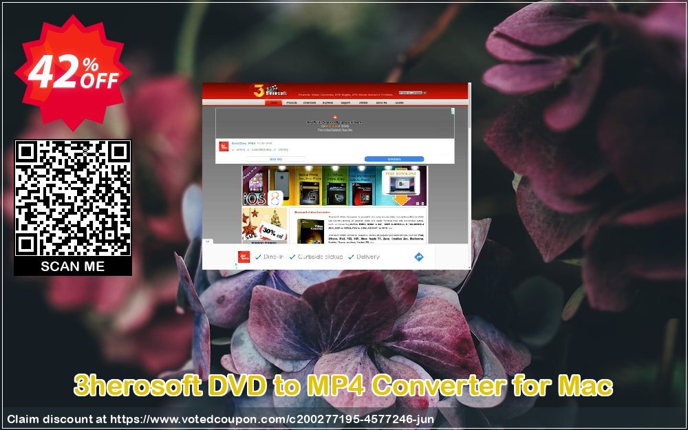 3herosoft DVD to MP4 Converter for MAC Coupon, discount 3herosoft DVD to MP4 Converter for Mac Special discounts code 2024. Promotion: Special discounts code of 3herosoft DVD to MP4 Converter for Mac 2024
