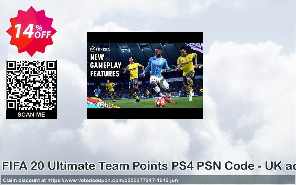 12000 FIFA 20 Ultimate Team Points PS4 PSN Code - UK account Coupon, discount 12000 FIFA 20 Ultimate Team Points PS4 PSN Code - UK account Deal. Promotion: 12000 FIFA 20 Ultimate Team Points PS4 PSN Code - UK account Exclusive offer 