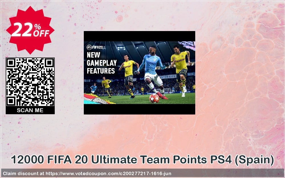 12000 FIFA 20 Ultimate Team Points PS4, Spain  Coupon, discount 12000 FIFA 20 Ultimate Team Points PS4 (Spain) Deal. Promotion: 12000 FIFA 20 Ultimate Team Points PS4 (Spain) Exclusive offer 