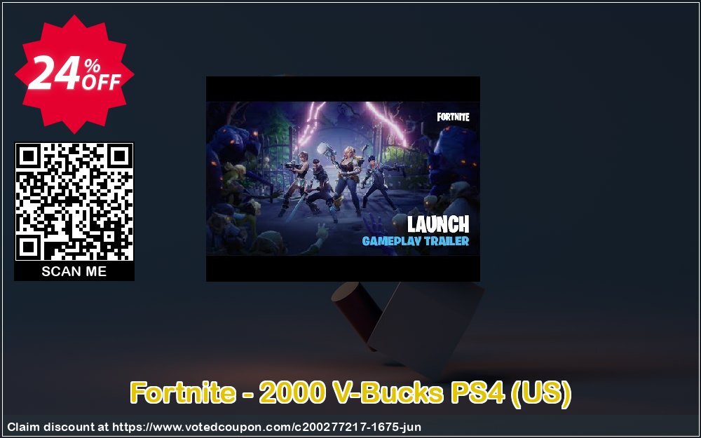 Fortnite - 2000 V-Bucks PS4, US  Coupon, discount Fortnite - 2000 V-Bucks PS4 (US) Deal. Promotion: Fortnite - 2000 V-Bucks PS4 (US) Exclusive offer 