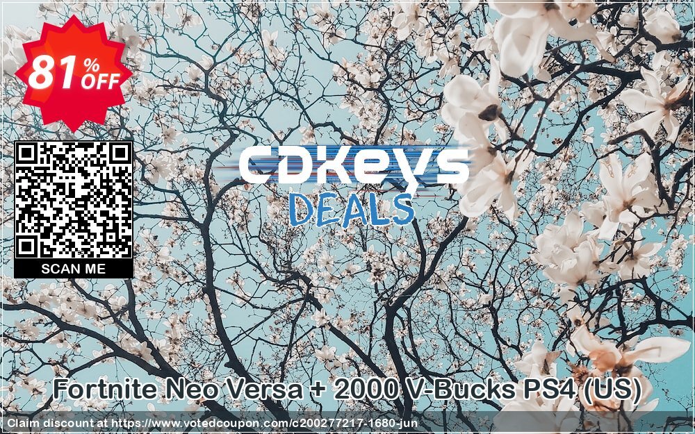 Fortnite Neo Versa + 2000 V-Bucks PS4, US  Coupon, discount Fortnite Neo Versa + 2000 V-Bucks PS4 (US) Deal. Promotion: Fortnite Neo Versa + 2000 V-Bucks PS4 (US) Exclusive offer 