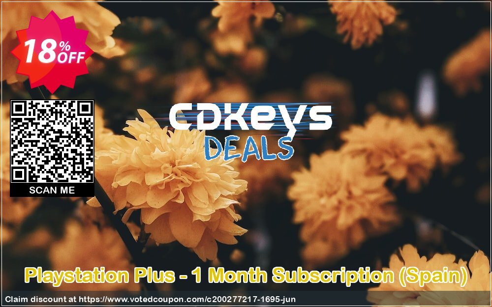 PS Plus - Monthly Subscription, Spain  Coupon, discount Playstation Plus - 1 Month Subscription (Spain) Deal. Promotion: Playstation Plus - 1 Month Subscription (Spain) Exclusive offer 