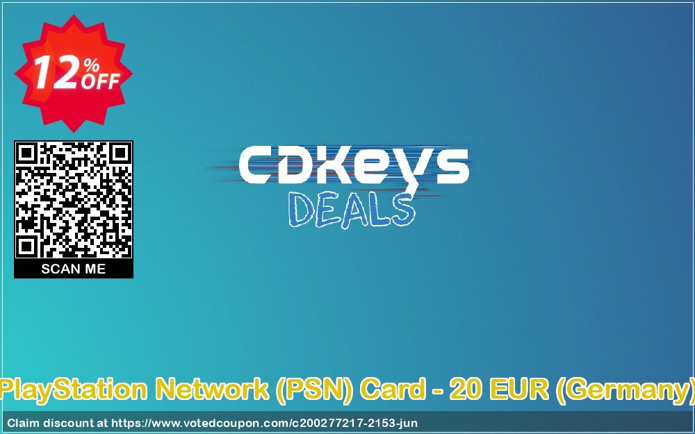 PS Network, PSN Card - 20 EUR, Germany 