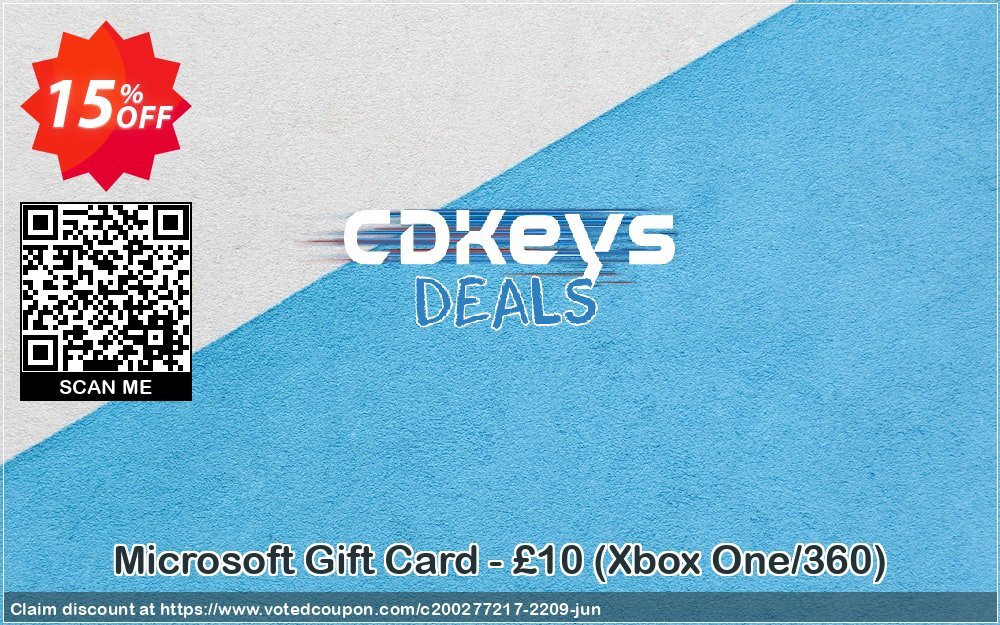 Microsoft Gift Card - £10, Xbox One/360 