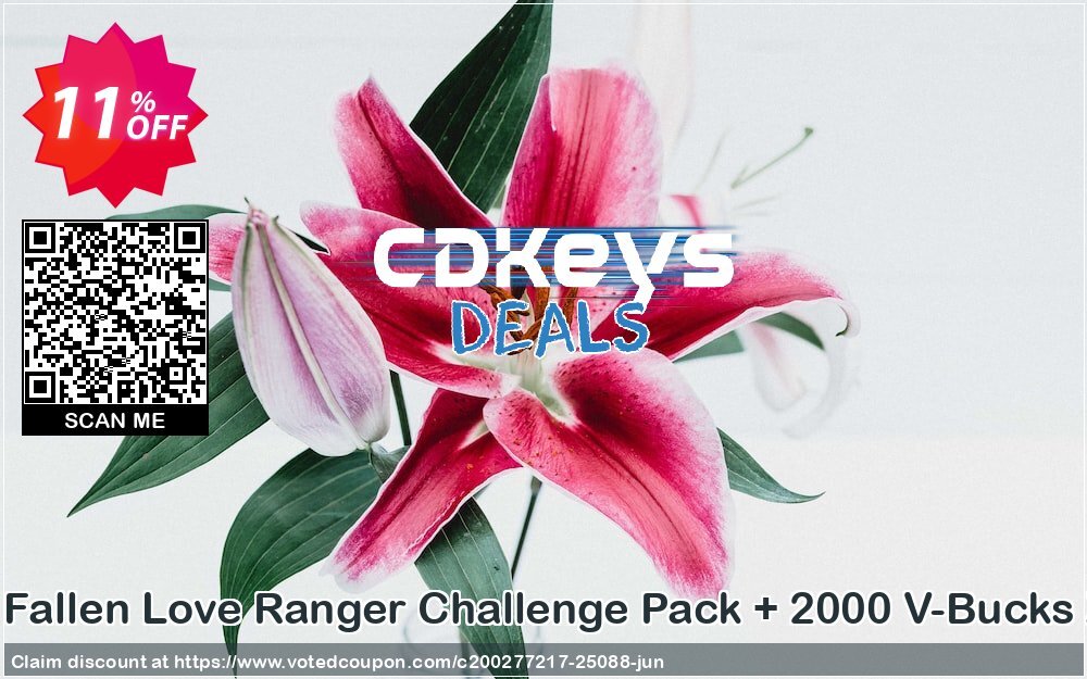 Fortnite - Fallen Love Ranger Challenge Pack + 2000 V-Bucks Xbox One