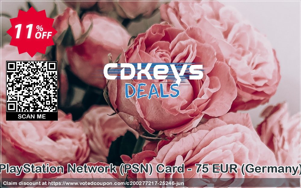 PS Network, PSN Card - 75 EUR, Germany 