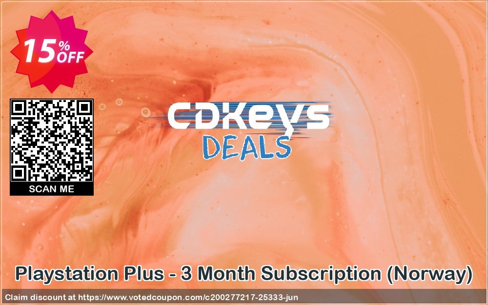 PS Plus - 3 Month Subscription, Norway  Coupon, discount Playstation Plus - 3 Month Subscription (Norway) Deal. Promotion: Playstation Plus - 3 Month Subscription (Norway) Exclusive offer 