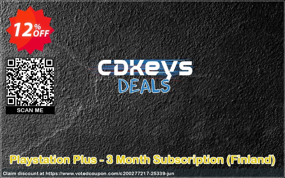 PS Plus - 3 Month Subscription, Finland  Coupon, discount Playstation Plus - 3 Month Subscription (Finland) Deal. Promotion: Playstation Plus - 3 Month Subscription (Finland) Exclusive offer 