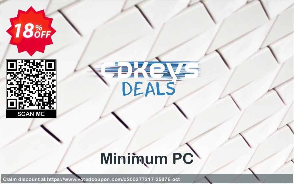 Minimum PC Coupon, discount Minimum PC Deal. Promotion: Minimum PC Exclusive offer 