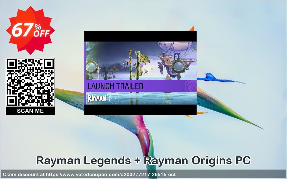 Rayman Legends + Rayman Origins PC Coupon, discount Rayman Legends + Rayman Origins PC Deal. Promotion: Rayman Legends + Rayman Origins PC Exclusive Easter Sale offer 