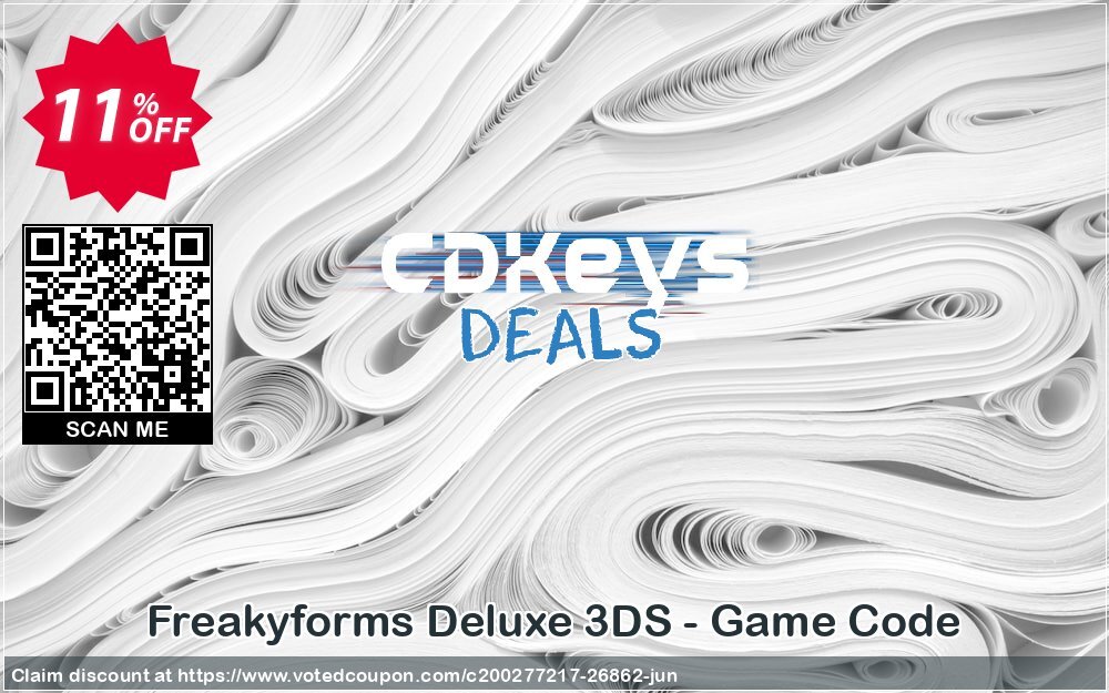 Freakyforms Deluxe 3DS - Game Code Coupon, discount Freakyforms Deluxe 3DS - Game Code Deal. Promotion: Freakyforms Deluxe 3DS - Game Code Exclusive Easter Sale offer 