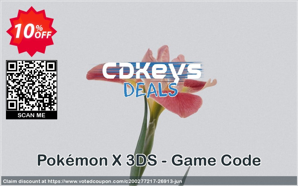 Pokémon X 3DS - Game Code Coupon, discount Pokémon X 3DS - Game Code Deal. Promotion: Pokémon X 3DS - Game Code Exclusive Easter Sale offer 