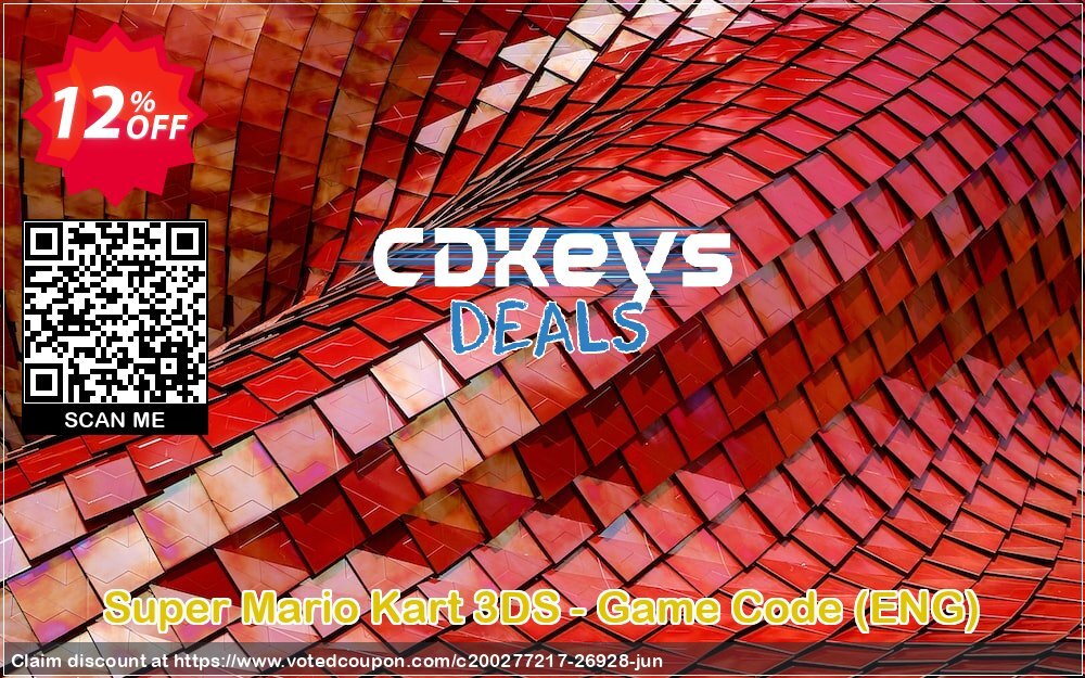 Super Mario Kart 3DS - Game Code, ENG  Coupon, discount Super Mario Kart 3DS - Game Code (ENG) Deal. Promotion: Super Mario Kart 3DS - Game Code (ENG) Exclusive Easter Sale offer 