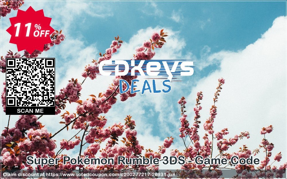 Super Pokémon Rumble 3DS - Game Code Coupon, discount Super Pokémon Rumble 3DS - Game Code Deal. Promotion: Super Pokémon Rumble 3DS - Game Code Exclusive Easter Sale offer 