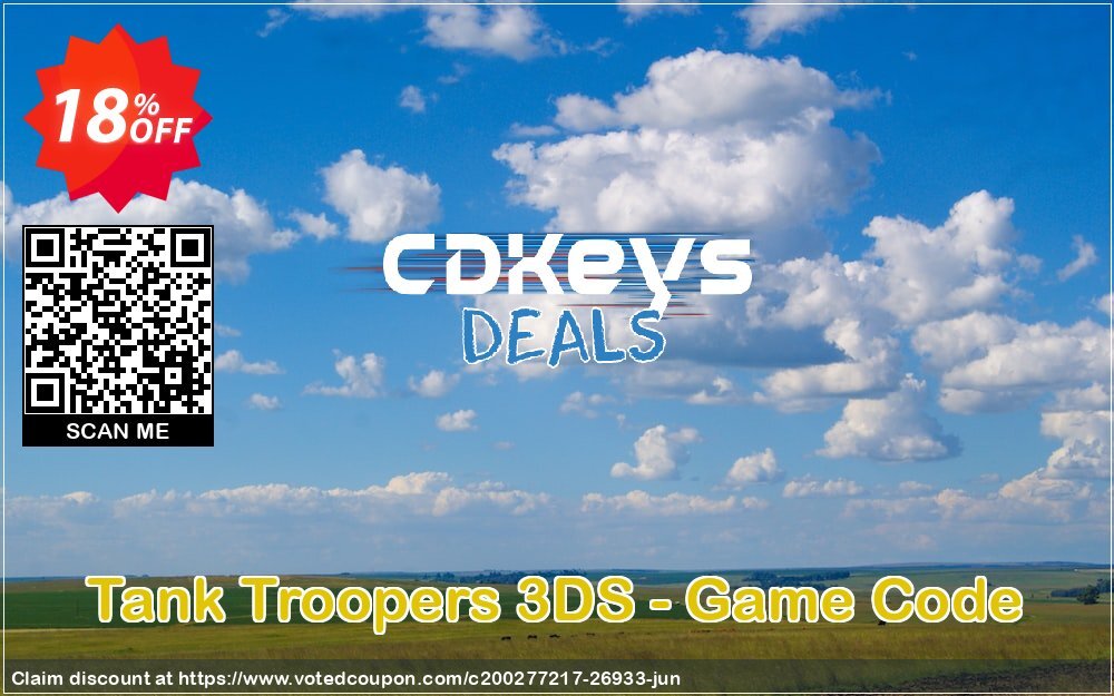 Tank Troopers 3DS - Game Code Coupon, discount Tank Troopers 3DS - Game Code Deal. Promotion: Tank Troopers 3DS - Game Code Exclusive Easter Sale offer 