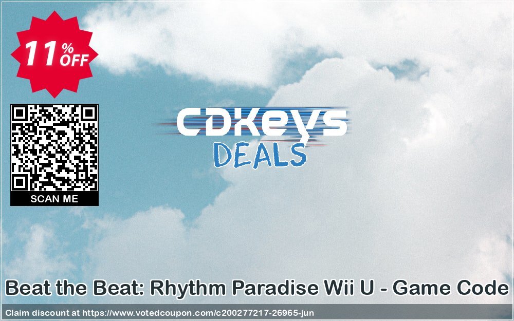 Beat the Beat: Rhythm Paradise Wii U - Game Code Coupon, discount Beat the Beat: Rhythm Paradise Wii U - Game Code Deal. Promotion: Beat the Beat: Rhythm Paradise Wii U - Game Code Exclusive Easter Sale offer 