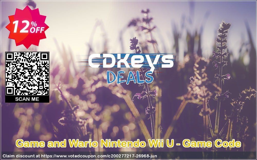 Game and Wario Nintendo Wii U - Game Code Coupon, discount Game and Wario Nintendo Wii U - Game Code Deal. Promotion: Game and Wario Nintendo Wii U - Game Code Exclusive Easter Sale offer 