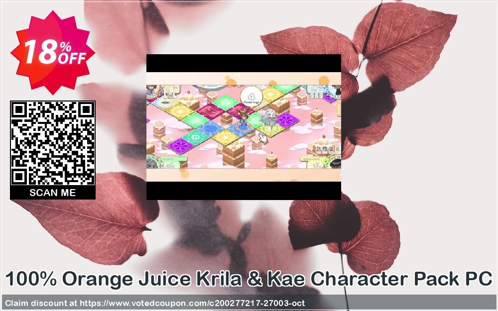 100% Orange Juice Krila & Kae Character Pack PC Coupon, discount 100% Orange Juice Krila & Kae Character Pack PC Deal. Promotion: 100% Orange Juice Krila & Kae Character Pack PC Exclusive Easter Sale offer 