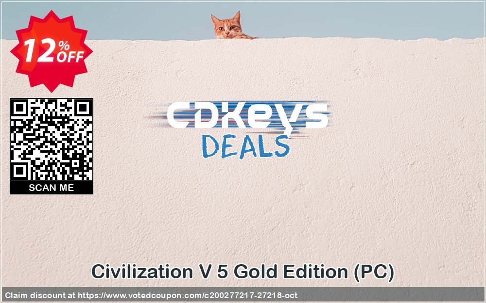 Civilization V 5 Gold Edition, PC  Coupon, discount Civilization V 5 Gold Edition (PC) Deal. Promotion: Civilization V 5 Gold Edition (PC) Exclusive Easter Sale offer 