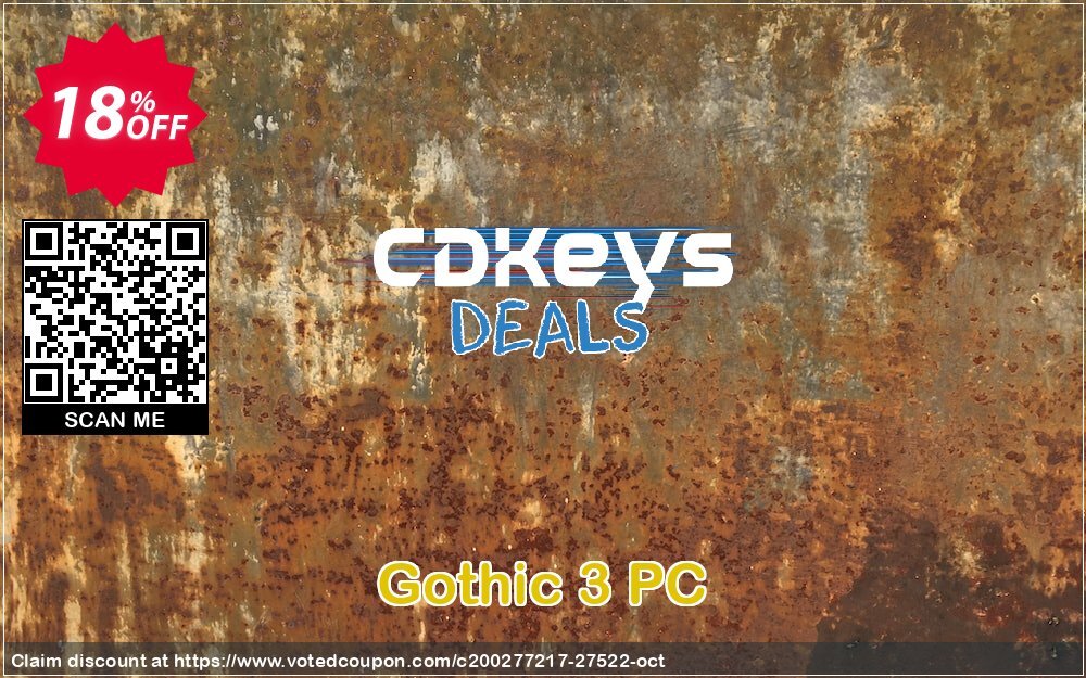 Gothic 3 PC Coupon, discount Gothic 3 PC Deal. Promotion: Gothic 3 PC Exclusive Easter Sale offer 