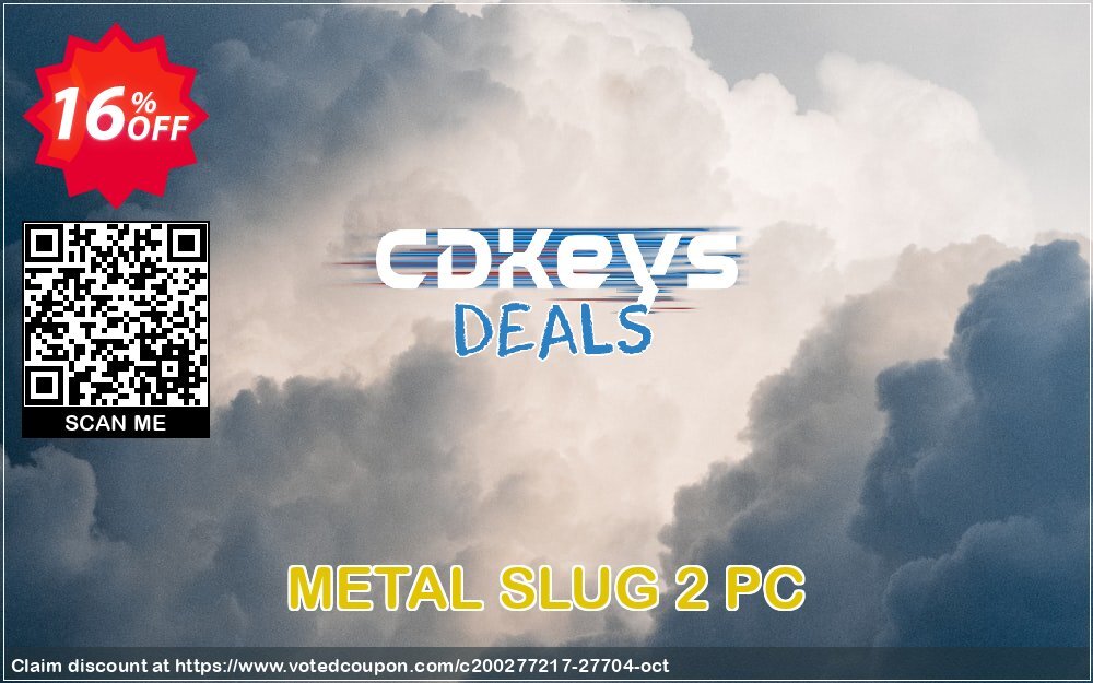 METAL SLUG 2 PC Coupon, discount METAL SLUG 2 PC Deal. Promotion: METAL SLUG 2 PC Exclusive Easter Sale offer 