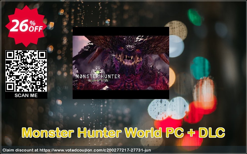 Monster Hunter World PC + DLC Coupon Code Jun 2024, 26% OFF - VotedCoupon