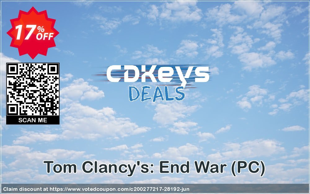 Tom Clancy's: End War, PC  Coupon Code Jun 2024, 17% OFF - VotedCoupon