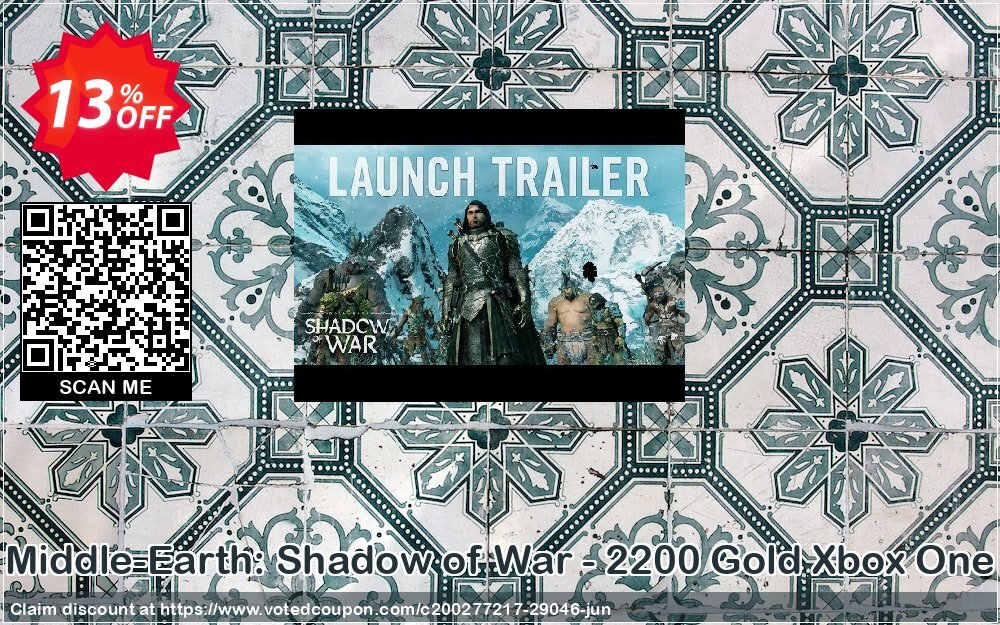 Middle-Earth: Shadow of War - 2200 Gold Xbox One