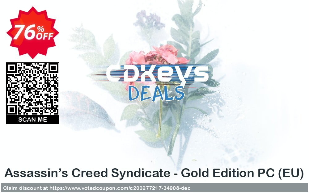 Assassin’s Creed Syndicate - Gold Edition PC, EU  Coupon, discount Assassin’s Creed Syndicate - Gold Edition PC (EU) Deal 2024 CDkeys. Promotion: Assassin’s Creed Syndicate - Gold Edition PC (EU) Exclusive Sale offer 