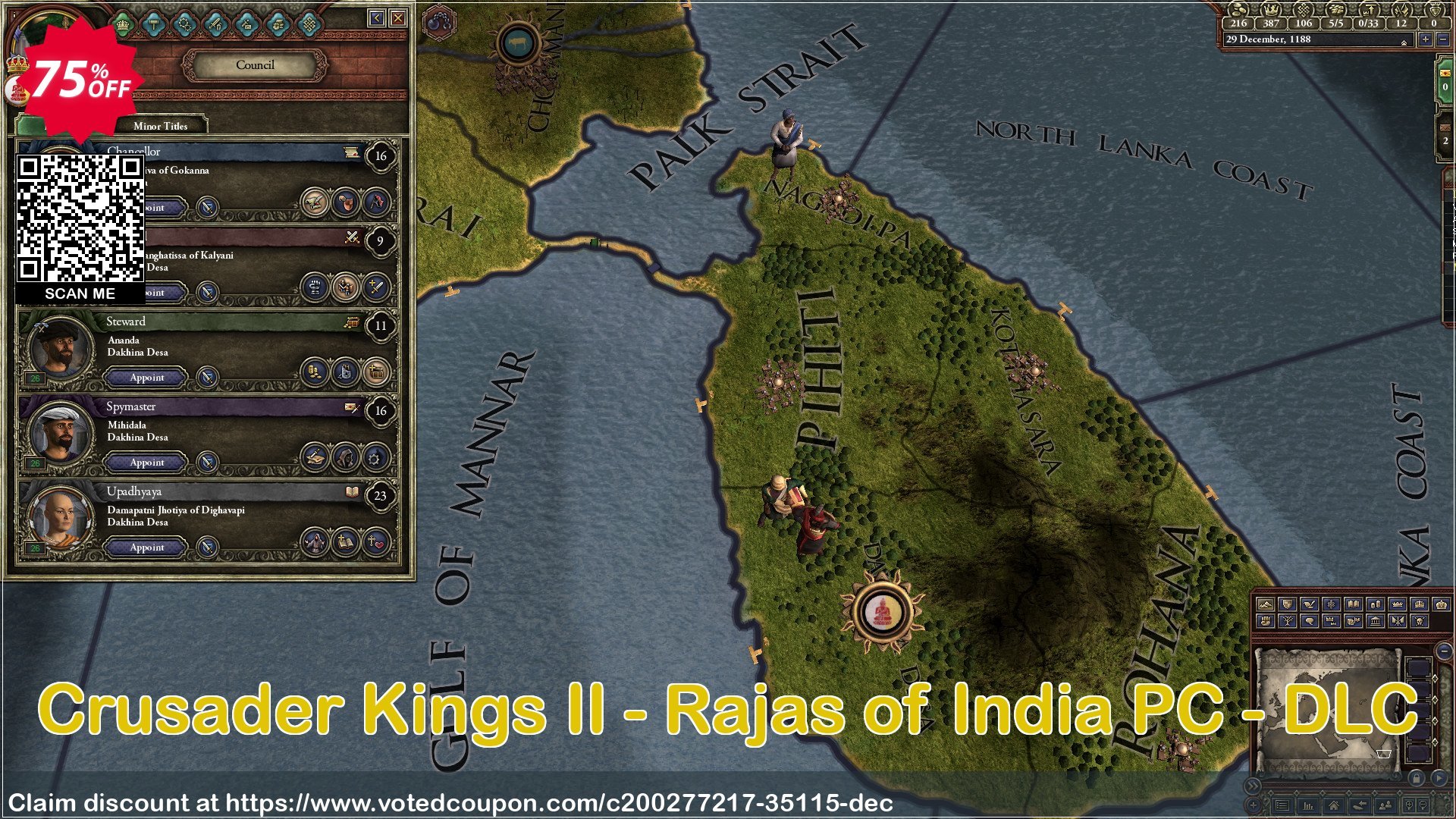 Crusader Kings II - Rajas of India PC - DLC Coupon, discount Crusader Kings II - Rajas of India PC - DLC Deal 2024 CDkeys. Promotion: Crusader Kings II - Rajas of India PC - DLC Exclusive Sale offer 