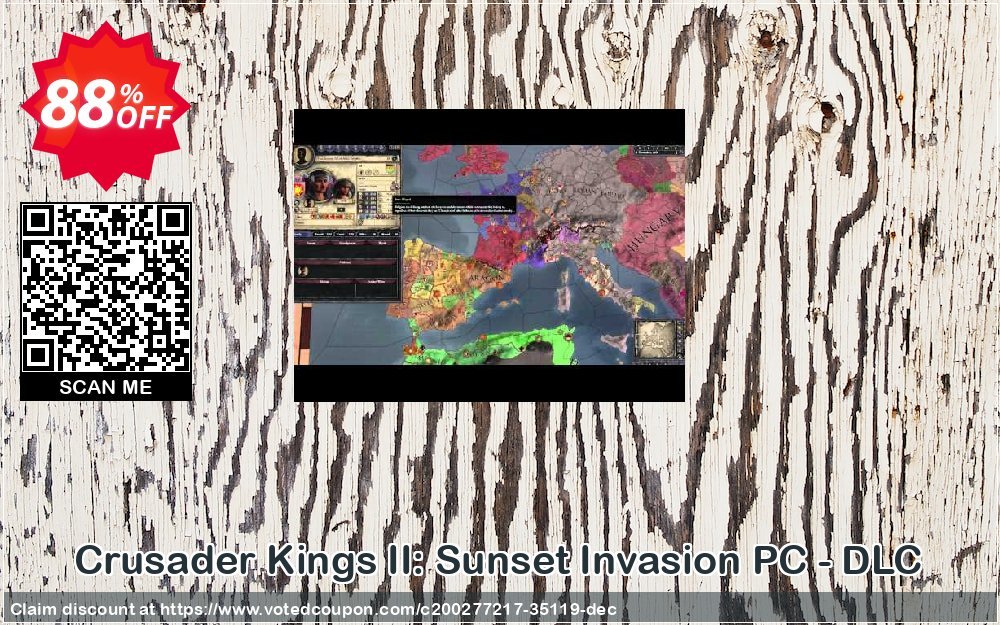 Crusader Kings II: Sunset Invasion PC - DLC Coupon, discount Crusader Kings II: Sunset Invasion PC - DLC Deal 2025 CDkeys. Promotion: Crusader Kings II: Sunset Invasion PC - DLC Exclusive Sale offer 