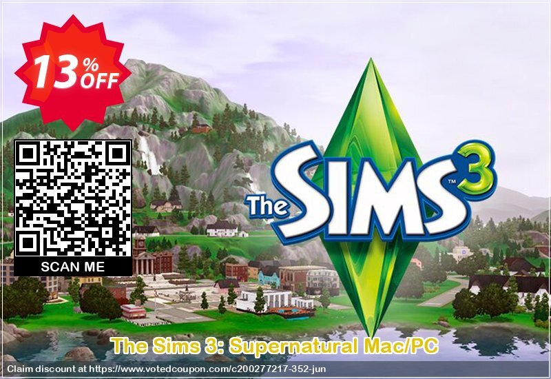 The Sims 3: Supernatural MAC/PC Coupon Code Jun 2024, 13% OFF - VotedCoupon