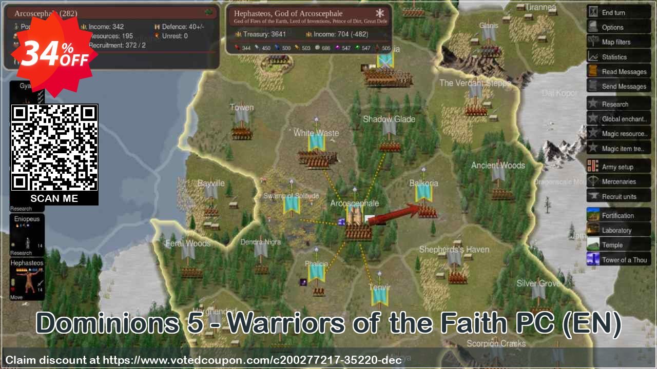 Dominions 5 - Warriors of the Faith PC, EN  Coupon, discount Dominions 5 - Warriors of the Faith PC (EN) Deal 2024 CDkeys. Promotion: Dominions 5 - Warriors of the Faith PC (EN) Exclusive Sale offer 