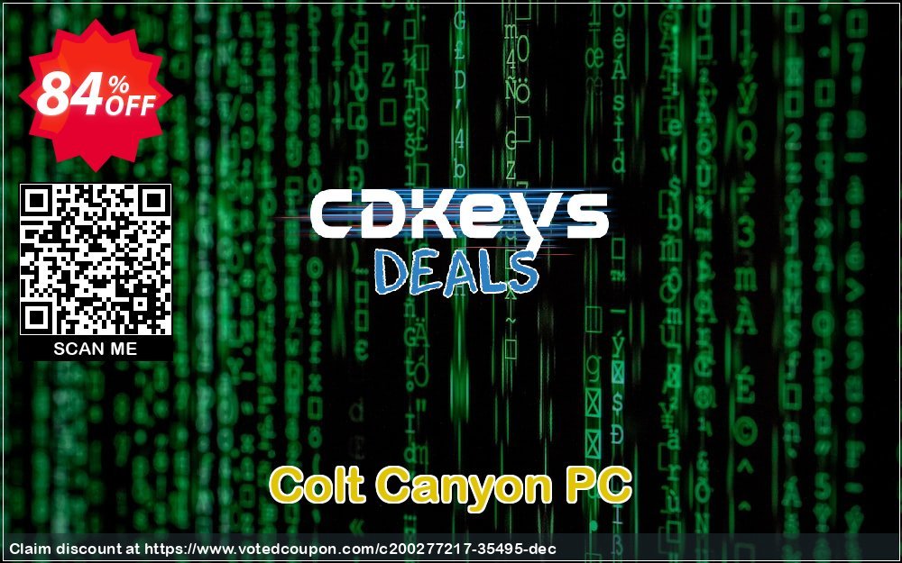 Colt Canyon PC Coupon, discount Colt Canyon PC Deal 2024 CDkeys. Promotion: Colt Canyon PC Exclusive Sale offer 