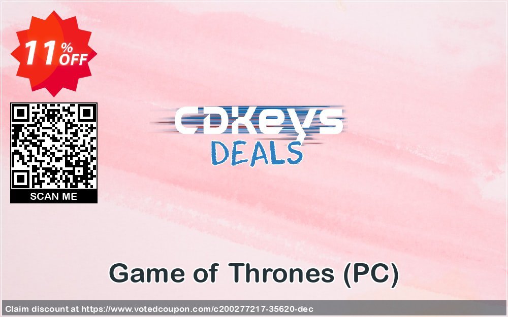 Game of Thrones, PC  Coupon Code Oct 2024, 11% OFF - VotedCoupon