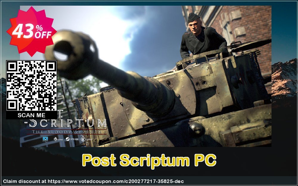 Post Scriptum PC Coupon, discount Post Scriptum PC Deal 2024 CDkeys. Promotion: Post Scriptum PC Exclusive Sale offer 