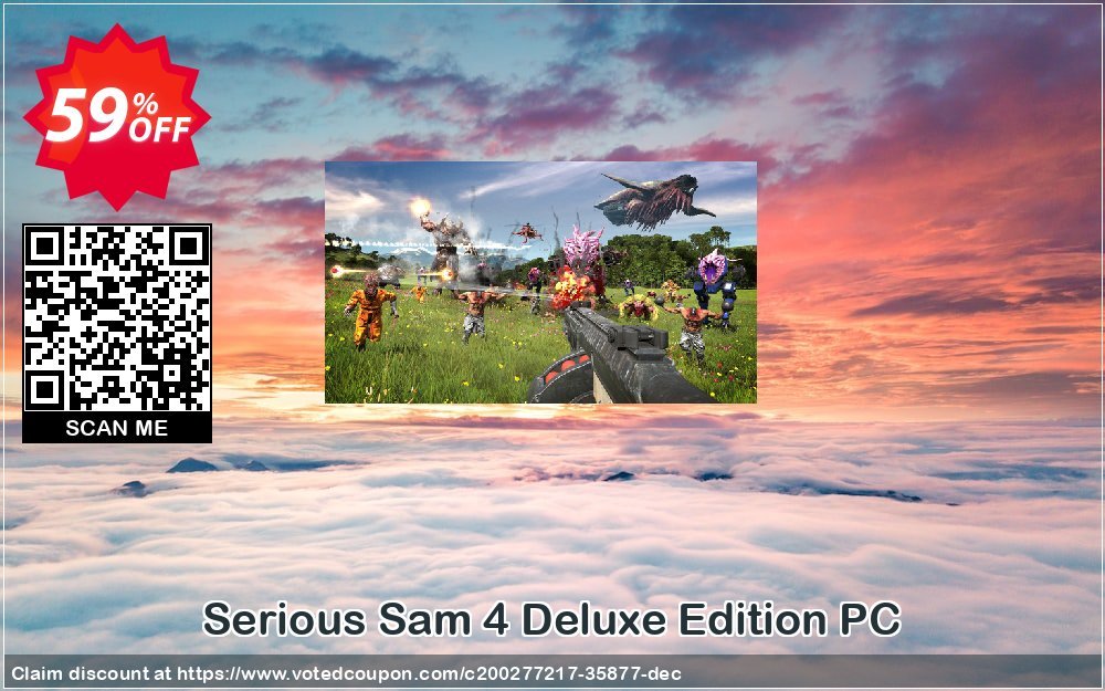 Serious Sam 4 Deluxe Edition PC Coupon, discount Serious Sam 4 Deluxe Edition PC Deal 2024 CDkeys. Promotion: Serious Sam 4 Deluxe Edition PC Exclusive Sale offer 