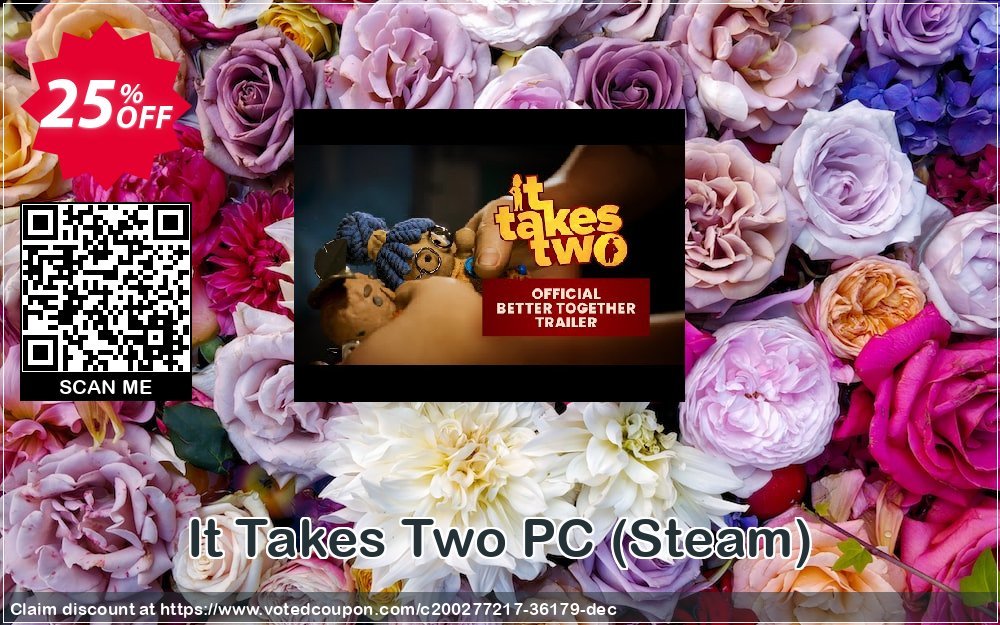 It Takes Two PC, Steam Coupon Code Feb 2024, 25 OFF VotedCoupon