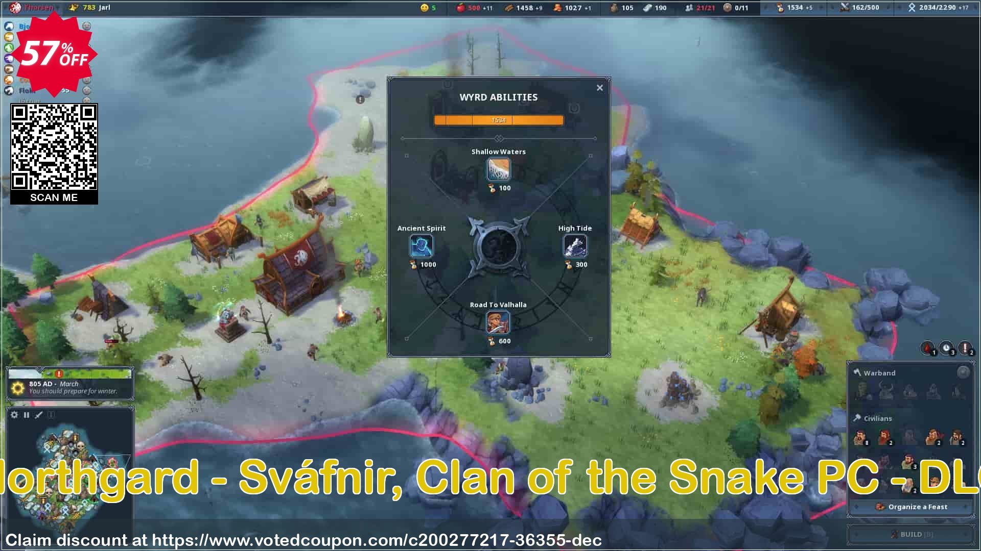 Northgard - Sváfnir, Clan of the Snake PC - DLC Coupon Code Nov 2024, 57% OFF - VotedCoupon