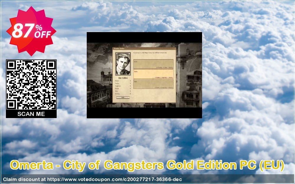 Omerta - City of Gangsters Gold Edition PC, EU  Coupon, discount Omerta - City of Gangsters Gold Edition PC (EU) Deal 2024 CDkeys. Promotion: Omerta - City of Gangsters Gold Edition PC (EU) Exclusive Sale offer 