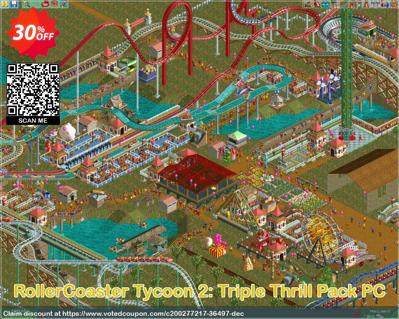 RollerCoaster Tycoon 2: Triple Thrill Pack PC Coupon, discount RollerCoaster Tycoon 2: Triple Thrill Pack PC Deal 2024 CDkeys. Promotion: RollerCoaster Tycoon 2: Triple Thrill Pack PC Exclusive Sale offer 