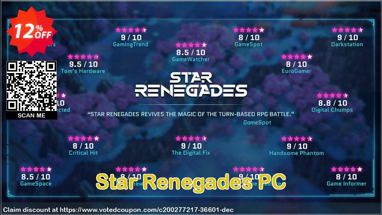 Star Renegades PC Coupon, discount Star Renegades PC Deal 2024 CDkeys. Promotion: Star Renegades PC Exclusive Sale offer 