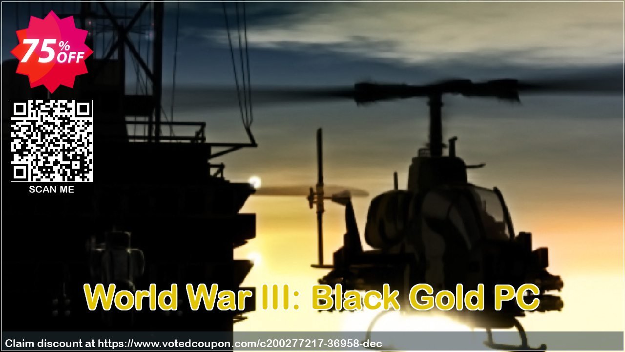 World War III: Black Gold PC Coupon, discount World War III: Black Gold PC Deal 2024 CDkeys. Promotion: World War III: Black Gold PC Exclusive Sale offer 