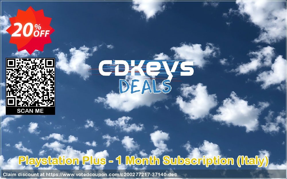 PS Plus - Monthly Subscription, Italy  Coupon, discount Playstation Plus - 1 Month Subscription (Italy) Deal 2024 CDkeys. Promotion: Playstation Plus - 1 Month Subscription (Italy) Exclusive Sale offer 