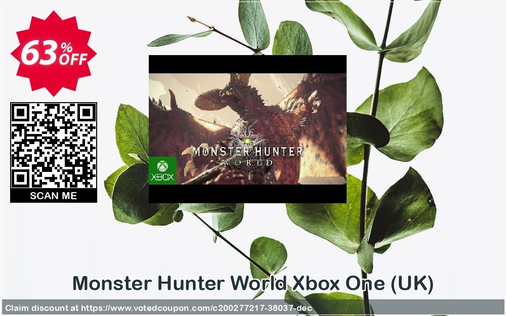 Monster Hunter World Xbox One, UK  Coupon Code Jun 2024, 63% OFF - VotedCoupon