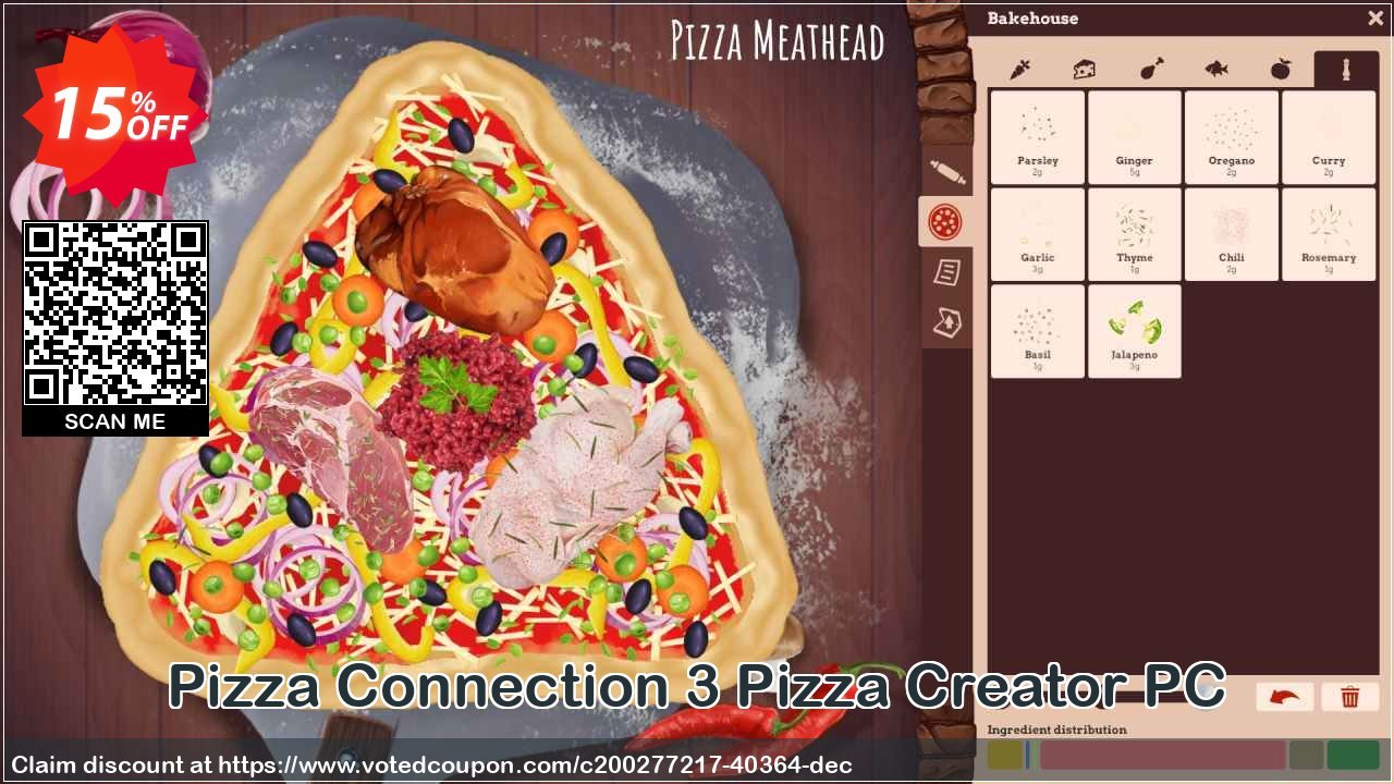 Pizza Connection 3 Pizza Creator PC Coupon Code Nov 2024, 15% OFF - VotedCoupon