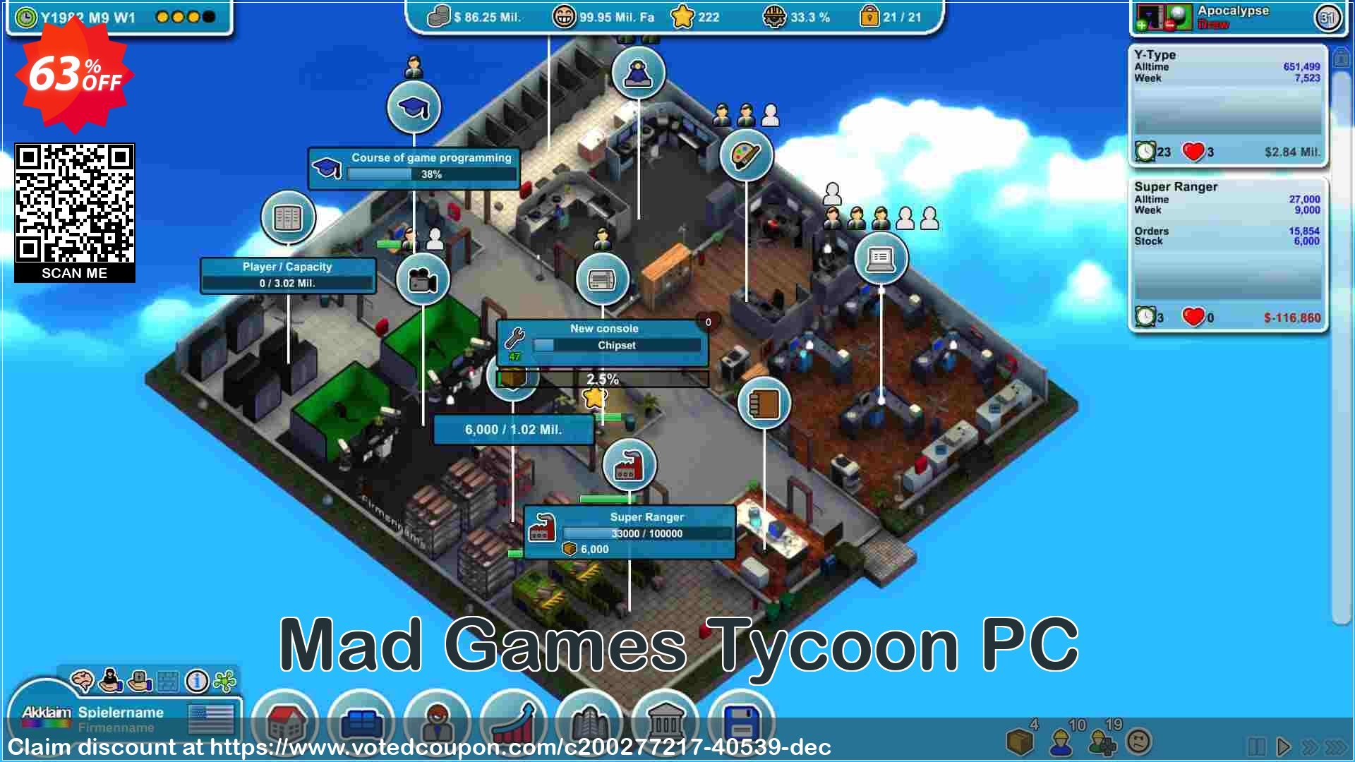 Mad Games Tycoon PC Coupon, discount Mad Games Tycoon PC Deal 2024 CDkeys. Promotion: Mad Games Tycoon PC Exclusive Sale offer 