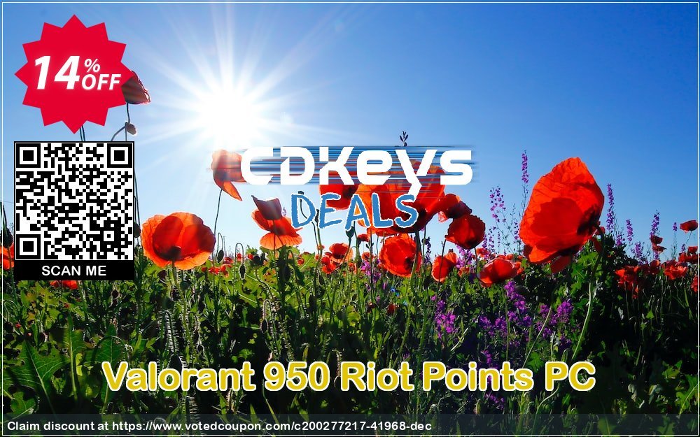 Valorant 950 Riot Points PC Coupon, discount Valorant 950 Riot Points PC Deal 2024 CDkeys. Promotion: Valorant 950 Riot Points PC Exclusive Sale offer 